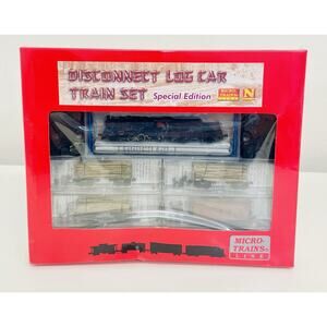 Micro Trains N Disconnect Log Car Special Edition Train Set 99301050 New Sealed